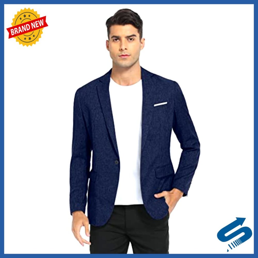 Lightweight Polyester Blend Blazer, One Button Sp… - image 5